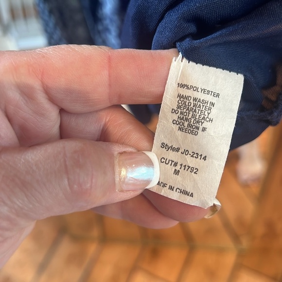 Elegant Blue Patterned Halter Dress - Picture 7 of 7